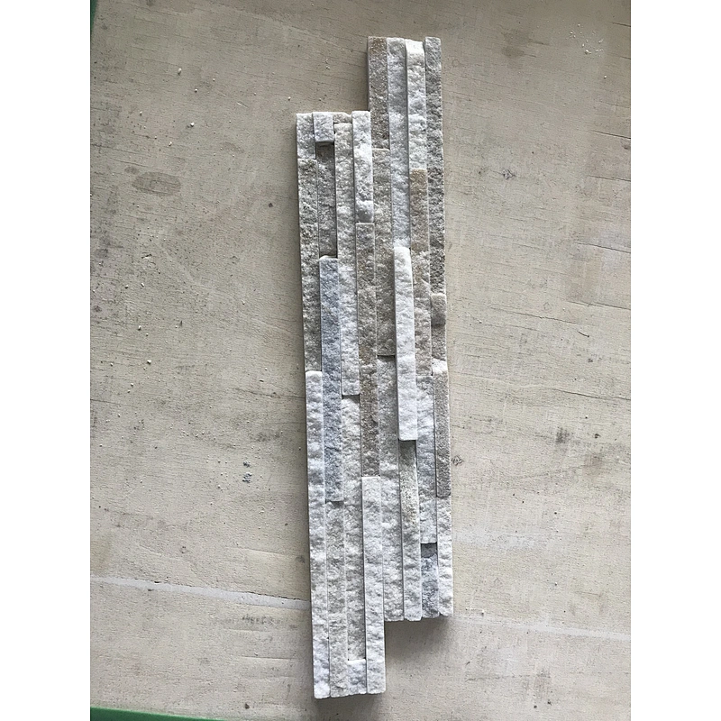 White Quartzite 8 Strips Interior Stone Veneer/White Quartz Stone Veneer/Culture Stone Natural