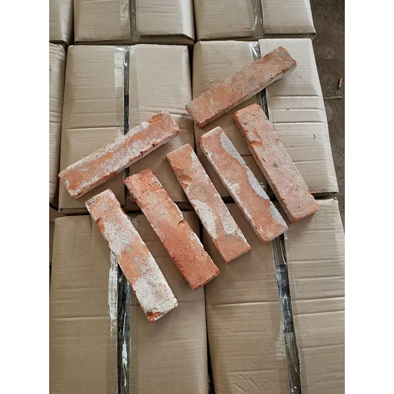 Old House Used Antiqu Looking Facial Wall Reclaimed Thin Clay Brick Veneer