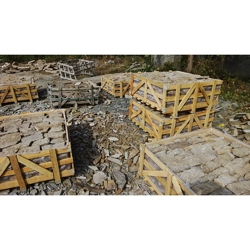 Tiger Skin Yellow Granite natual loose stone wall cladding