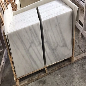 White Marble Tiles With Grey Veins In Stock
