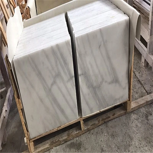 White Marble Tiles With Grey Veins In Stock