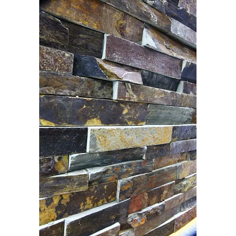 Rust Rockface Slate Culture Stone/Slate Stone Veneer/Natural Stack Stone Wall Cladding
