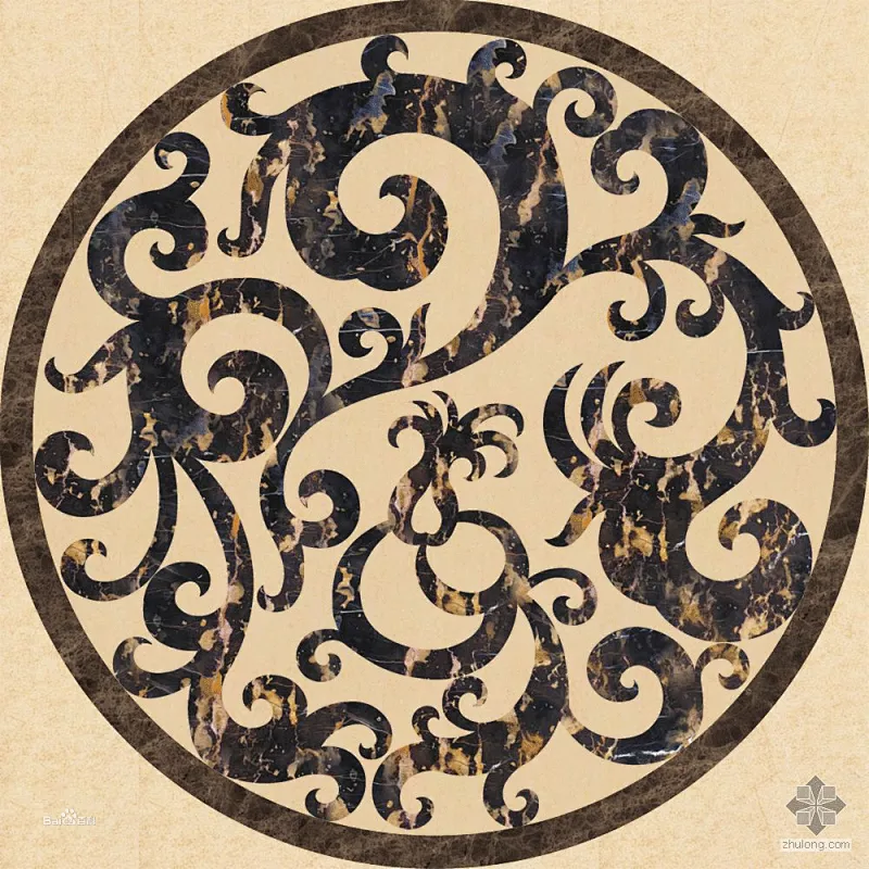 Marble Water Jet Medallion/Water Jet Marble Floor Medallion/Water Cut Floor Medallion