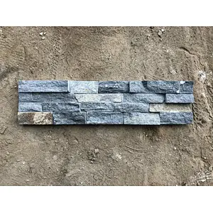 Blue Quartzite Meshed Cement Back Decorative Wall Cladding/Stone Exterior Wall/Stone Veneer Sheet
