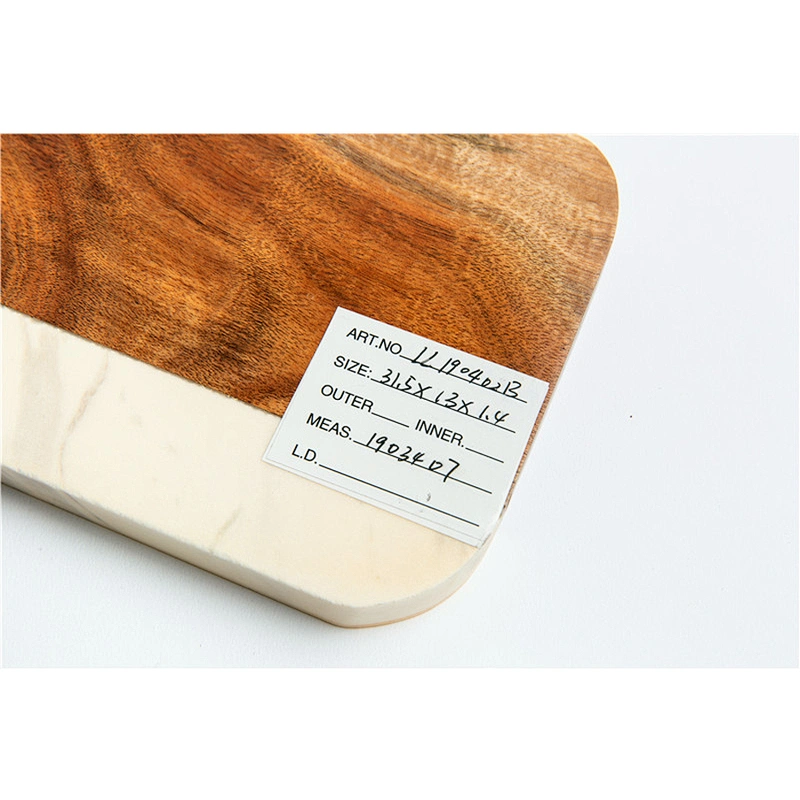 Marble mosaic acacia plate Polygon Plate Dish Stone tableware Irregular Utensil