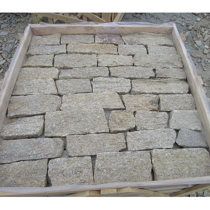 Tiger Skin Yellow Granite natual loose stone wall cladding