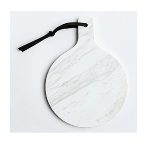 Cheap Kitchen White Circular Marble Cheese Board For Professional Manufacture