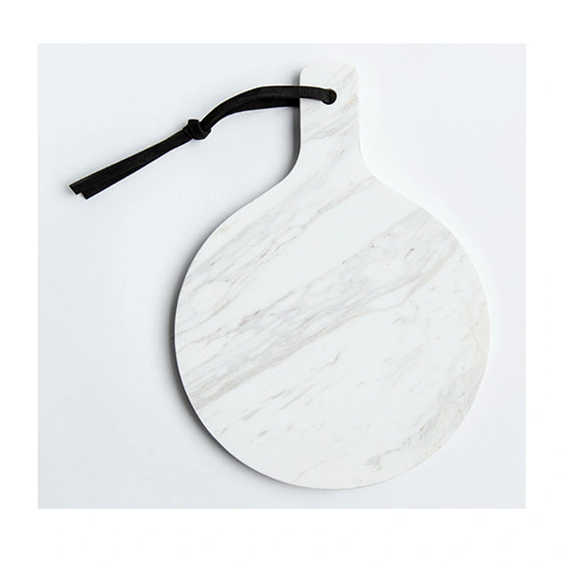 Cheap Kitchen White Circular Marble Cheese Board For Professional Manufacture
