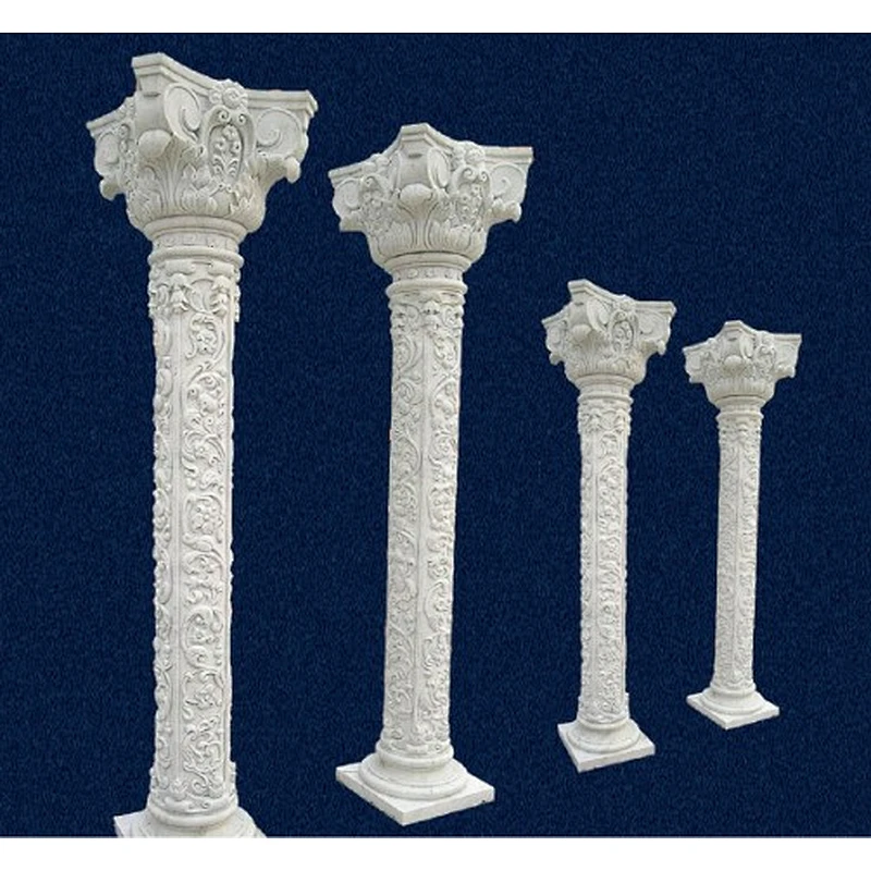 marble stone gate pillar design/decoration stone pillar/white marble column