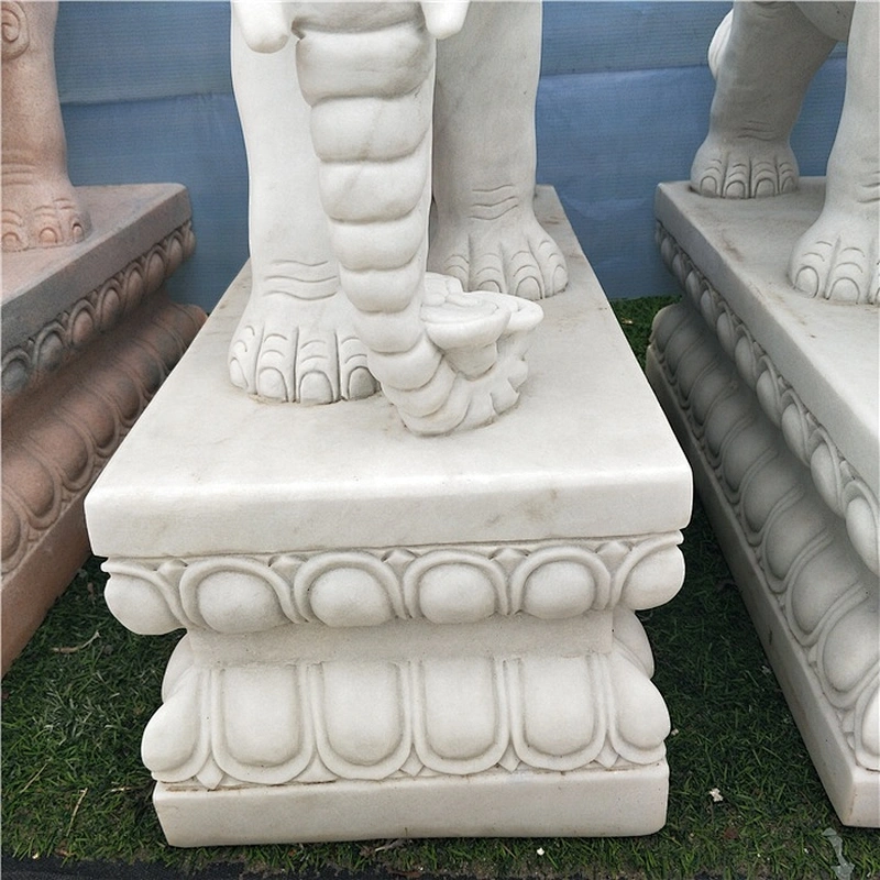 White Marble Stone Elephant Statue