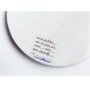 Cheap Kitchen Plain White Circular Marble Cheese Board For Professional Manufacture