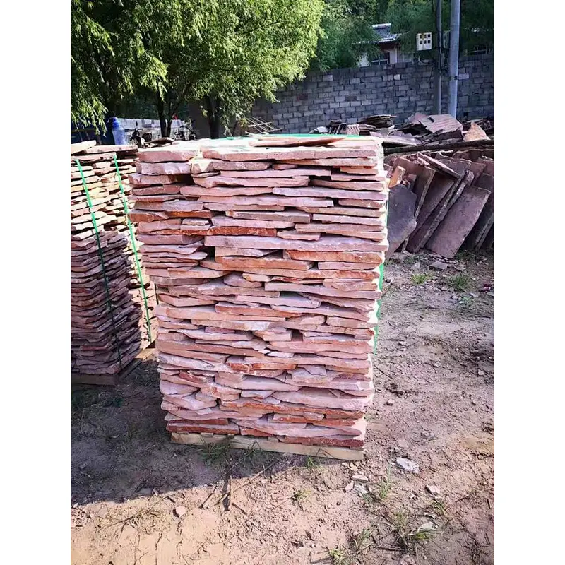 Irregular Red Sandstone Flagstone for Landscaping Paving