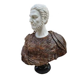 Home Decor Fine Famous Roman Man Statue Hand Carved Stone Busts