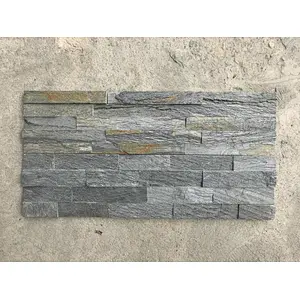Water Wave Quartzite Wall Cladding Tile/Fireproof Decorative Wall Stone/Natural Stone Veneer
