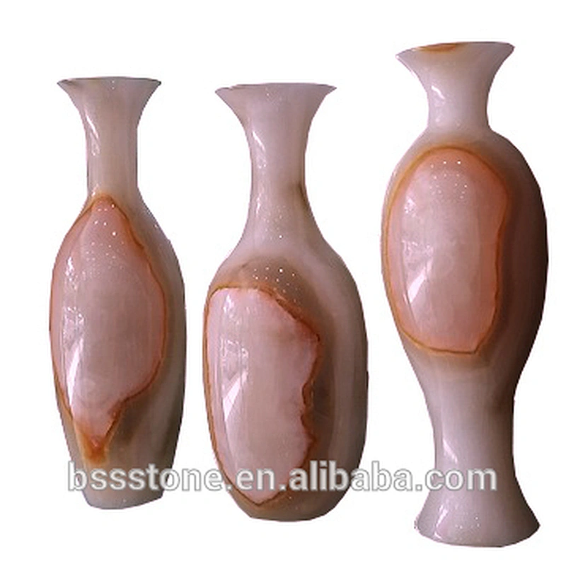 Luxury Handicraft Making Article Marble Flower Bottle  Onyx Vase