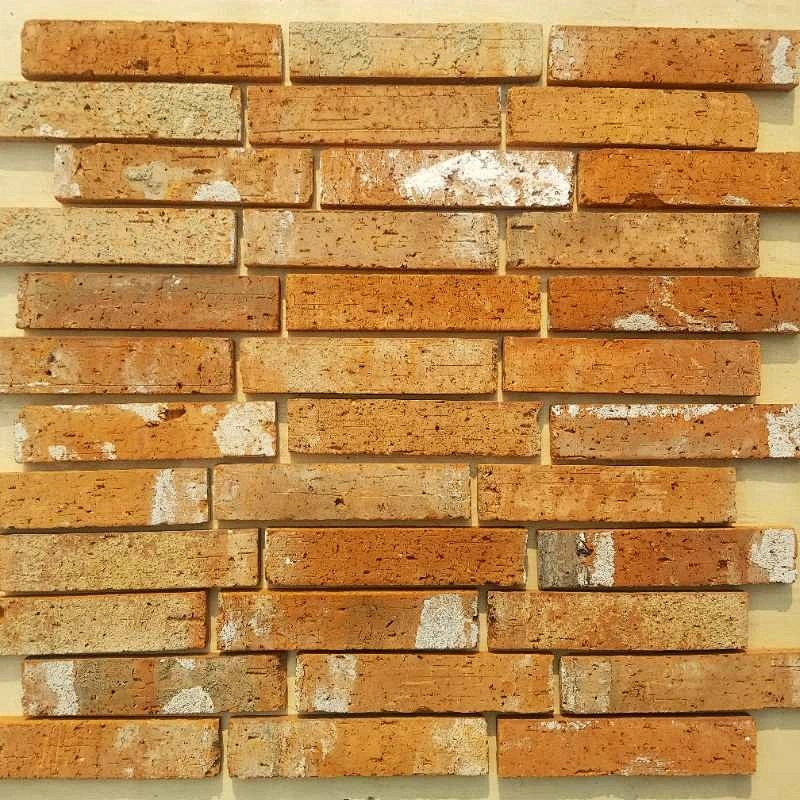 Old House Used Antiqu Looking Facial Wall Reclaimed Thin Clay Brick Veneer