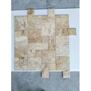 Beige Travertine Tiles Tlooring Big Size/Exterior Flooring Stone Tiles