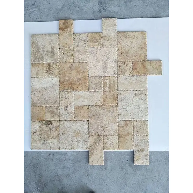 Beige Travertine Tiles Tlooring Big Size/Exterior Flooring Stone Tiles