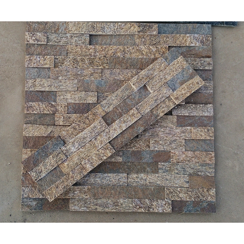 Rusty Quartz Tiger Skin Yellow Interior Wall Cladding/Natural Stone for Interior Wall/Culture Stone Natural