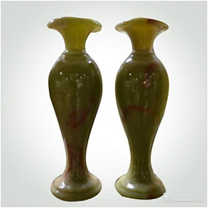 Handicraft Home Decor Onyx Marble Stone Flower Bottle Handicraft Works