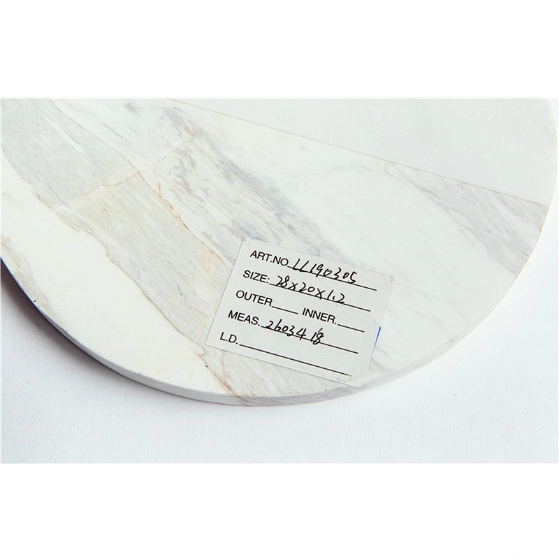 Cheap Kitchen Grey And White Split Joint Marble Cheese Board For Professional Manufacture