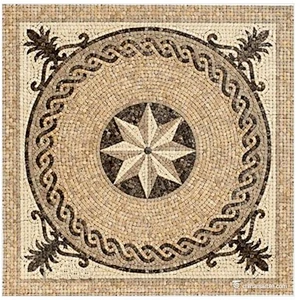 Square Waterjet Medallion/Marble Medallion/Water Jet Marble Floor Medallion