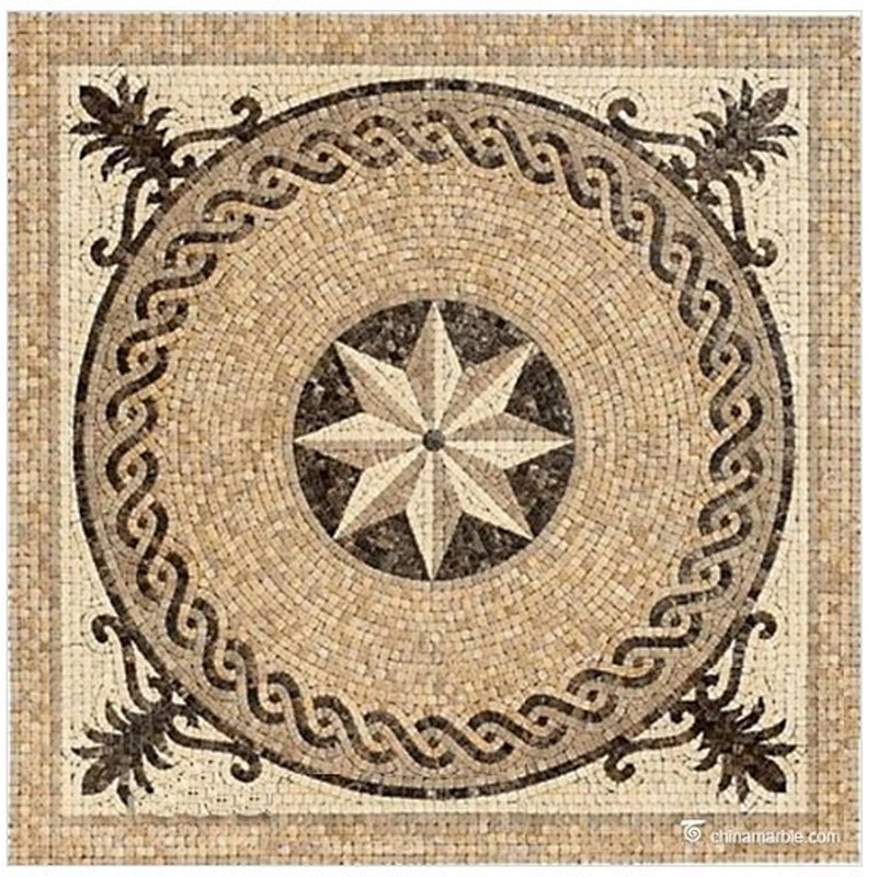 Square Waterjet Medallion/Marble Medallion/Water Jet Marble Floor Medallion
