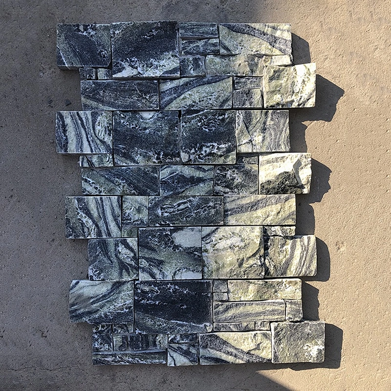 Fine Split Face Ice Green Slate Wall Cladding Exterior Stacked Stones