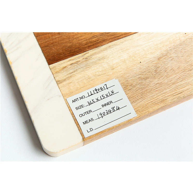 Cheap kitchen supplies food dinner plate marble gray solid wood plate rectangular tray