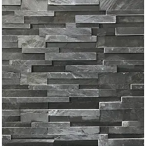 Black Slate 3D Exterior Natural Stone Exterior Wall Cladding/Cheap Stacked Stone/Ledge Stone