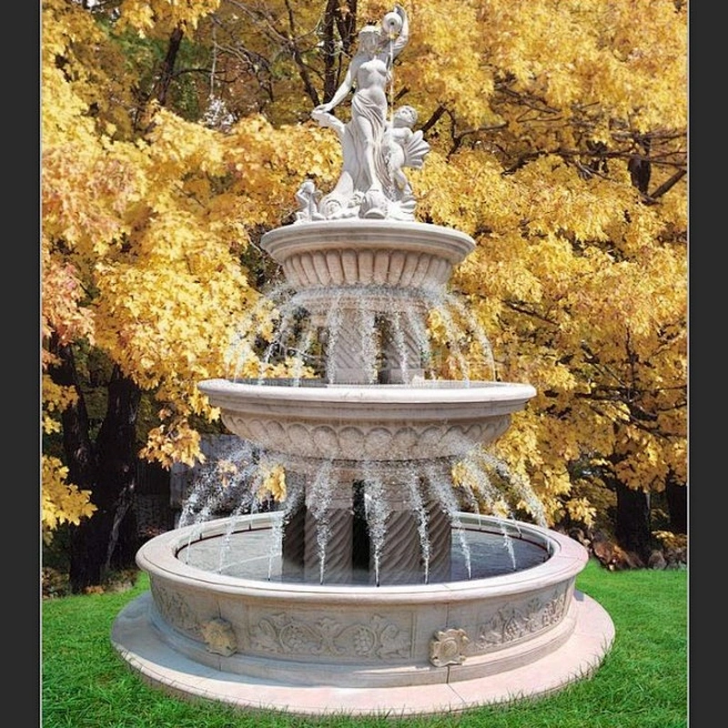 Marble Statue Tier Water Fountain