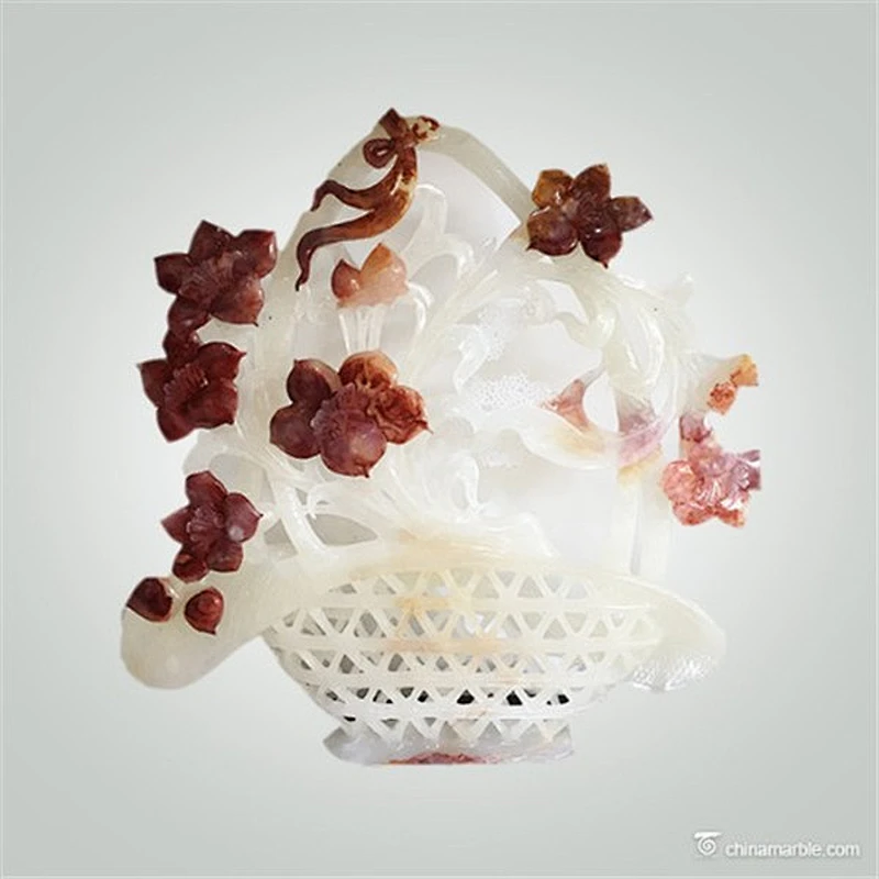 Chinese Wholesales Handicraft Jade Craft Flower Carvings