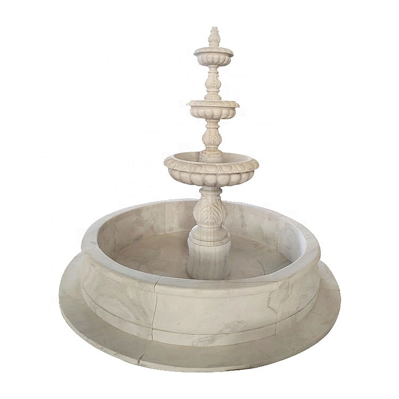 Custom Garden Decor Marble Large Outdoor Stone Fountain