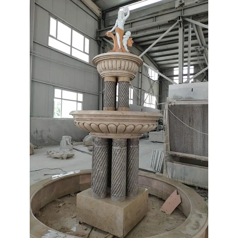 Outdoor Marble Water Fountain Stone garden