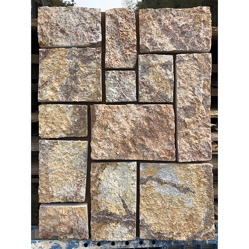 Fireproof Decorative Multicolor Culture Wall Natural Cladding Stone