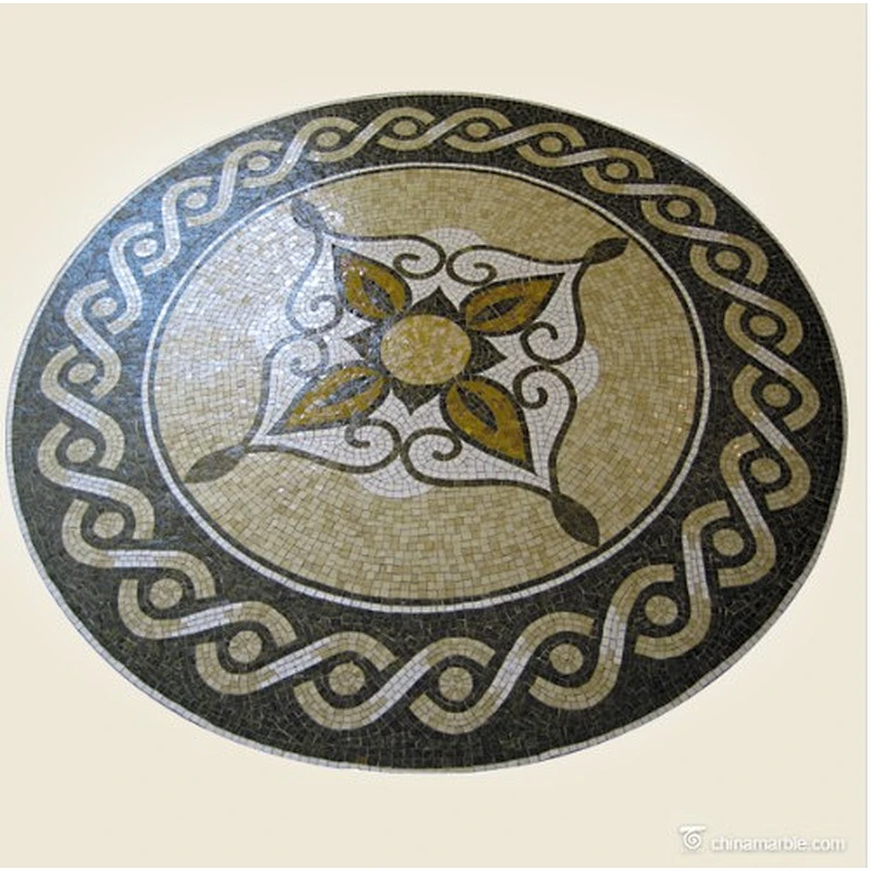Round Floor Mosaic Medallion/Cheap Marble Mosaic Floor Medallion from China