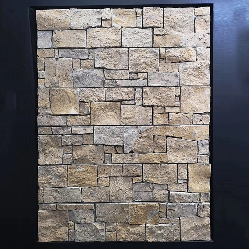 Cement Mesh Back Rust Slate Natural Veneer Cultured Stacked Stone