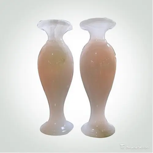 Handicraft Home Decor Onyx Marble Stone Flower Bottle Handicraft Works