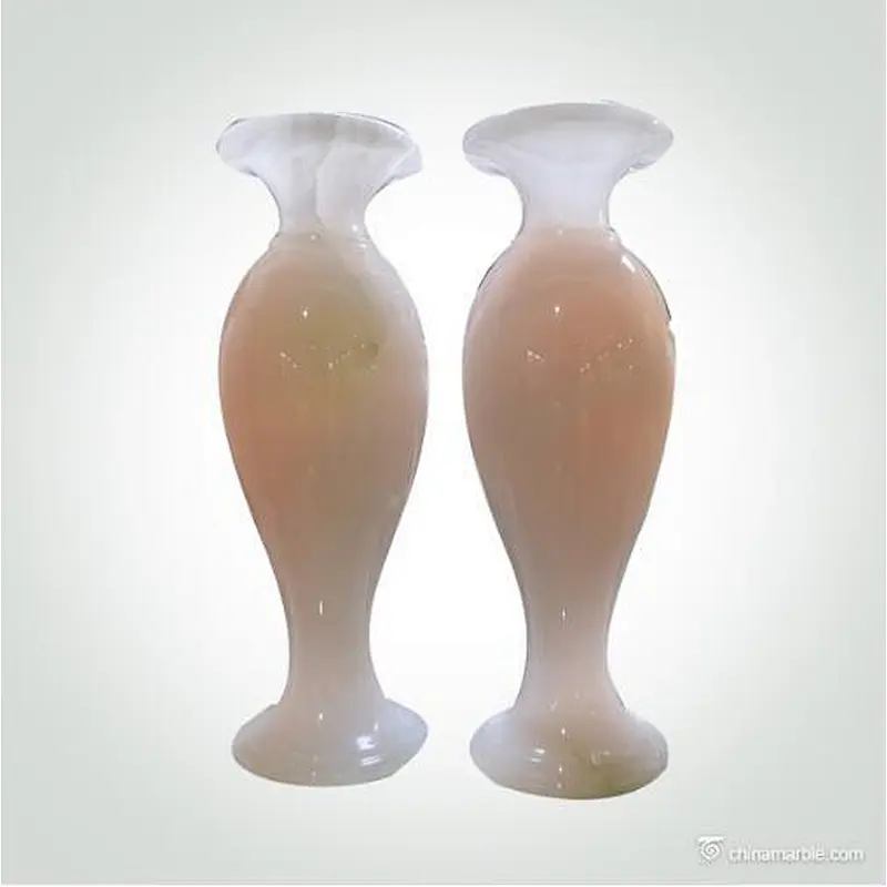 Handicraft Home Decor Onyx Marble Stone Flower Bottle Handicraft Works