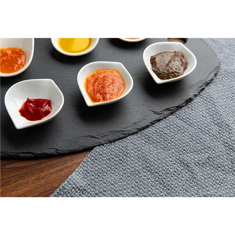 Cheap Special offer kitchen supplies food plate rectangular slate pizza plate sushi plate