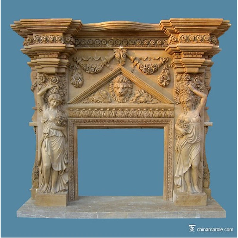 carved fireplace mantels/freestanding fireplace/egyptian marble fireplace
