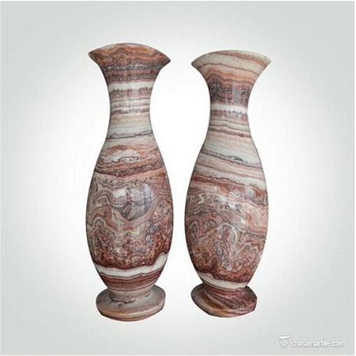 Home Decor Natural Stone Marble Onyx Handicraft Works Vase