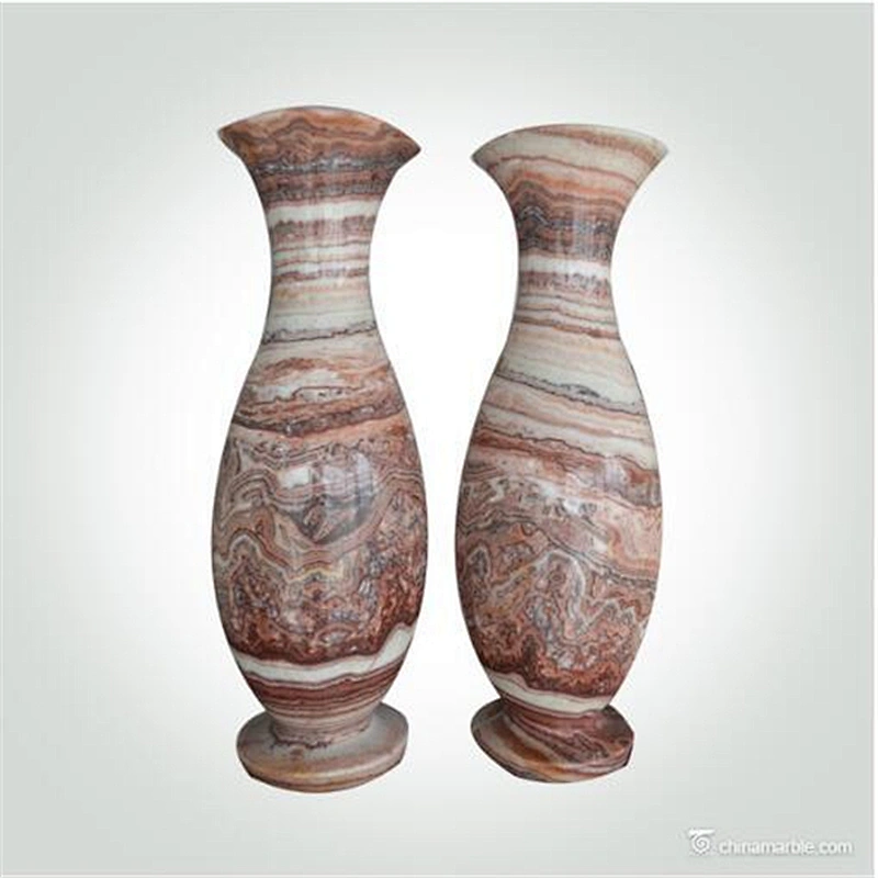 Home Decor Natural Stone Marble Onyx Handicraft Works Vase