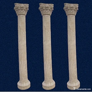 travertine column/prices stone columns/carved stone pillar