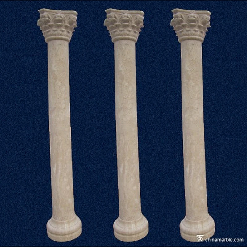 travertine column/prices stone columns/carved stone pillar