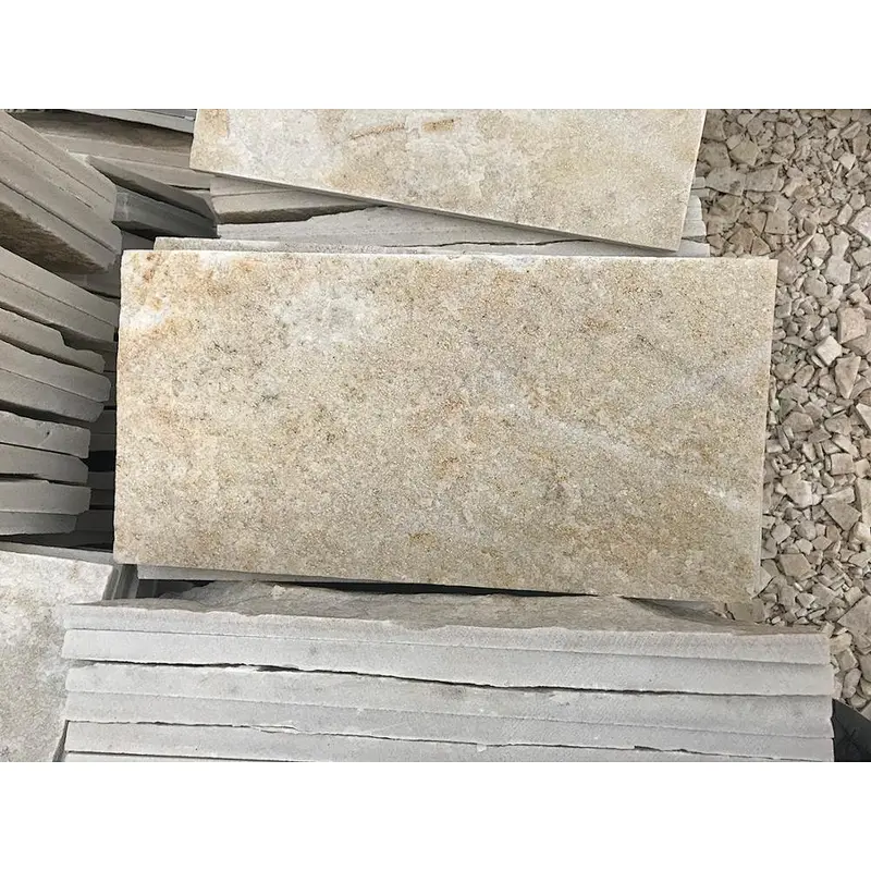 Natural White Quartz Dry Stack Stone, Stone Look Siding, Stacked Stone Tiles