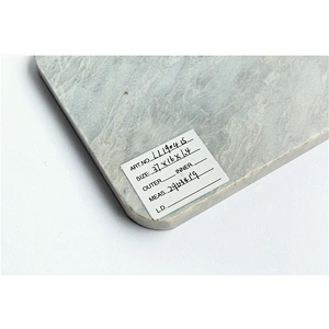 Cheap kitchen supplies food dinner plate marble grey solid wood dish polygon tableware
