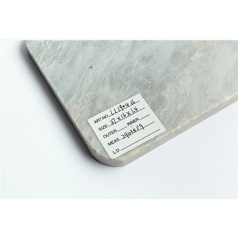 Cheap kitchen supplies food dinner plate marble grey solid wood dish polygon tableware