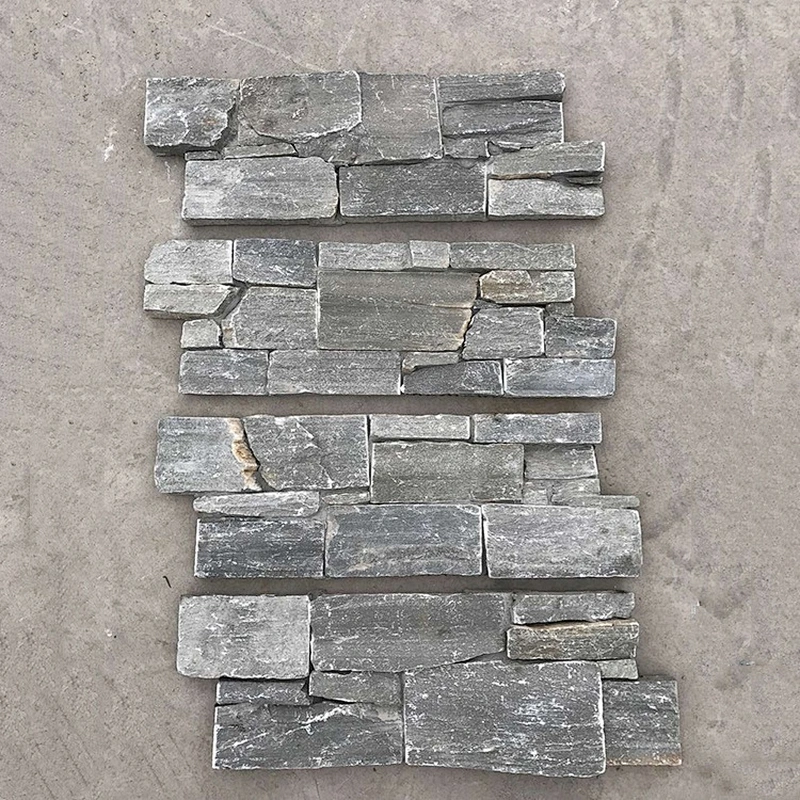 Natural Culture Grey Slate Wall Cladding Panel High Quality Stacked Stone
