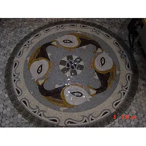 Tile Round Mosaic Medallion Floor Patterns/Marble Mosaics Medallion